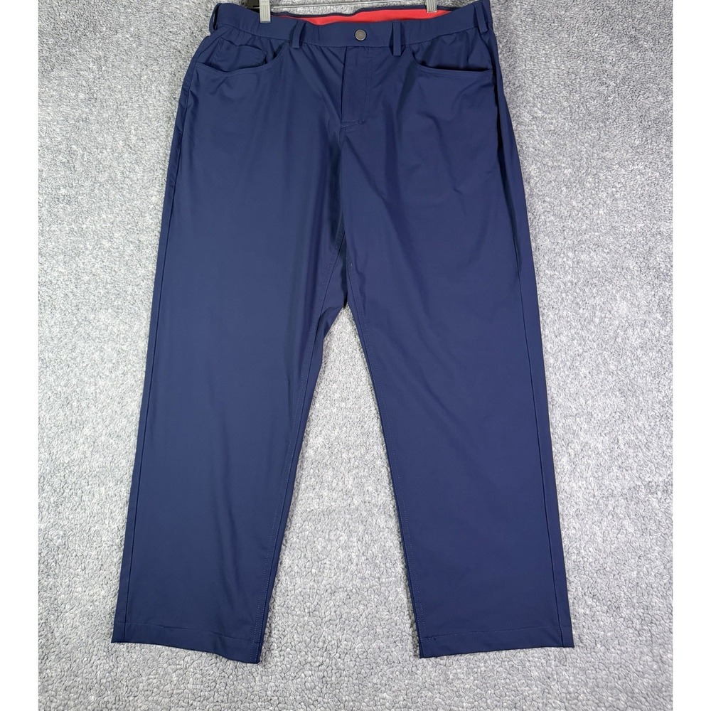 Redvanly Kent Pull-On Golf Pants Men's XL 27" Blue Stretch Performance Trousers